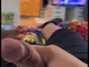 Chub masturbation uncut dick jerking off