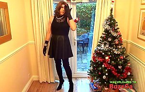 Alison in Thigh Boots - Wanking under the christmas tree