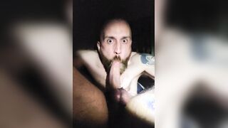 Deep-throating my own pecker in slow-movability