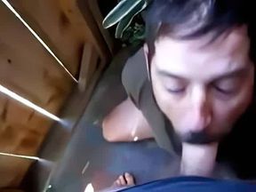 Bearded Daddy Blowjob by the Roadside
