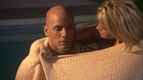 Rich tattooed bald guy fucks his blonde MILF whore