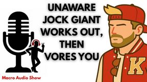 Swallowed During Giant Jock's Workout (Unaware Vore)