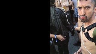 Folsom street fair 2022: amateur latino gets a blowjob on the street and enjoys golden showers in san franciscos anchor fetish video
