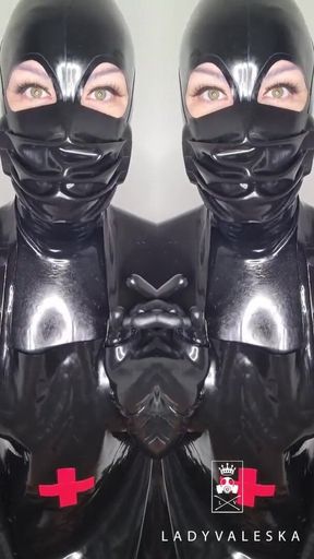 Cum Eating for Lady Valeska's Rubber Clinic