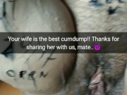My wife's lover sent me this video, after her first all-day gangbang with BBC guys