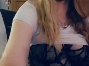 Sissy Slut Fucks Her Ass Glass Dildo Hot