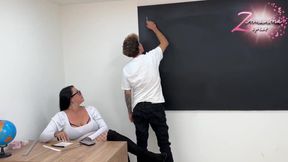 Chubby MILF Teacher Crushes Rebel Cock with Massive Tits Gushing Cum Backshots