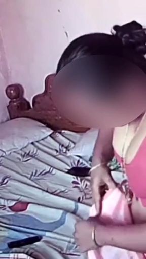 Powerful moment from "Hot sexy bhabhi Sreejaa wear blouse saree after bath"