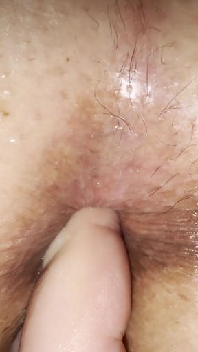 Captivating moment from "Pull down my wet panties for anal fingering"