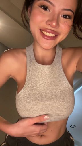 Female athlete in crop top
