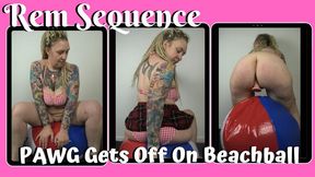 Big Ass MILF Gets Off On Beachball starring Rem Sequence WMV