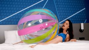 Indica Jane: Jumbo Beach Ball Hump and Destroy - MILF Rides, Orgasms, and Pops Giant Intex Beach Ball - 720 hd