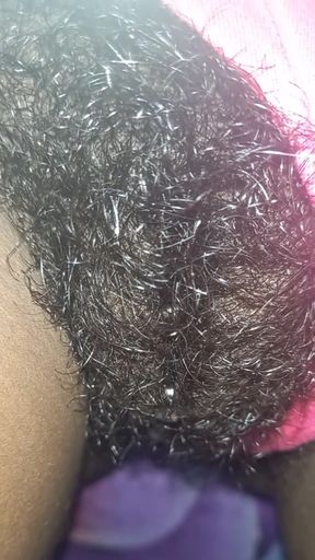 Rubbing My Busy Hairy Tight Pussy Closeup