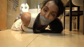 Courtney's Captivity: Taped up and Tape Wrap Gagged in Relentless Interrogation and Humiliation!