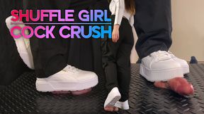 Shuffle Girl Cock Crush in White Platform Sneakers - Shoejob, Trampling, Sneakers, White Puma