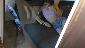 spying on my stepdaughter ! it s good that my wife went to work.