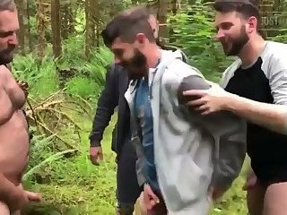 Daddies Having Fun in The Woods