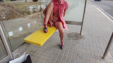 Dildo at the bus stop!