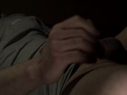 Cumming on My Grey Shirt and Feeling the Warm Load