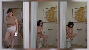 2 Pack Of Rocktober Naked Toilet Fetish Clips on One La French Milf