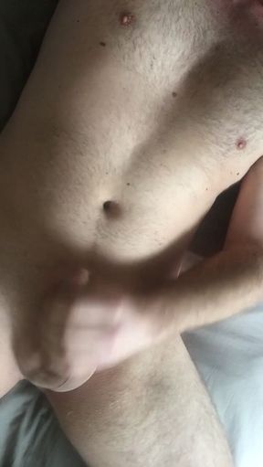 Shooting cum on my body