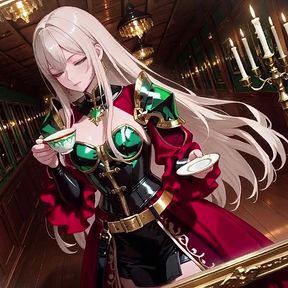 Blonde Queen Vs Silver Princess! a Magical Standoff in a Lavish Bedroom