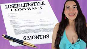 Loser Lifestyle Contract -  Real 6 Month Reject Reprogramming Guidance with Countess Wednesday - Pussy Denial, Sexual Rejection, Loser Porn, Mind Fuck