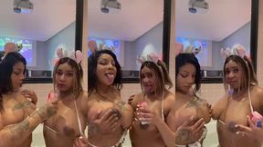 lait sur nos seins