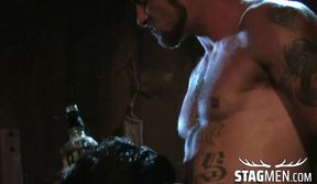 Its safe to say that Damian Rios ass is severely stretched by Ricky Sinz large rod