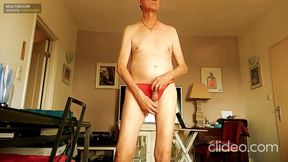 dancing nude with red strings