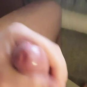 Sunday jerkoff with my hard uncut cock