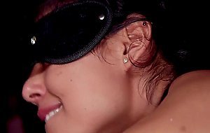 Hairy brunette rough banged at party