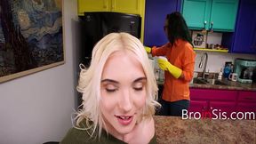 Teen niece gets fucked while her aunt watches