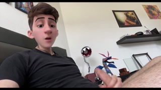 Cute Anime Cartoon Boy Jerks Off after Soccer Game!! Cums on his Face and Shows his Feet!