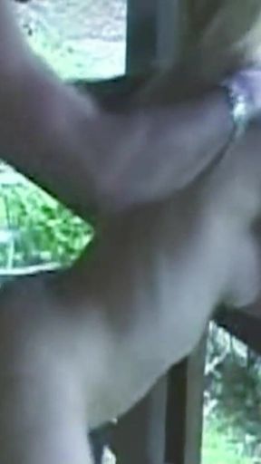 Blonde Big Tit Shemale Leticia Fucked Anally Outdoors on Vacation