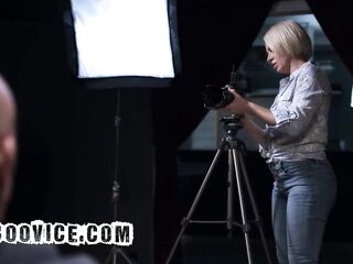 Obedient Photographer Takes Her Client's Big Weenie Deep in Her MILF Snatch