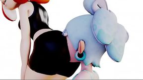 Splatoon Inkling girl X Marie ass worship part2