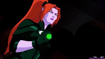 LAIRA green lantern GROIN KNEE anime ballbusting kick in the nuts