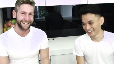 Tall Australian Top Fucks A Hot Amateurs Submissive Asian In His Kitchen