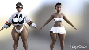 Nerd photographer's big dick triple-team by dark college sluts