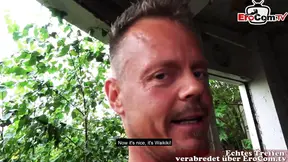 Persuaded German MILF takes on big cock in POV