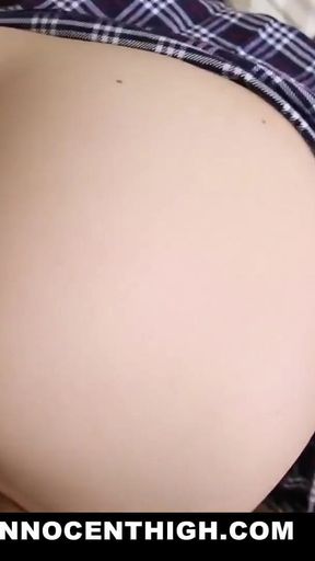 Horny babe Ava Taylor seducing her teacher on the way home