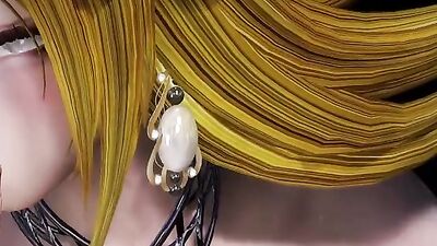 Skyrim Black Magican Girl gets drilled by two Machos in a public warehouse