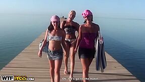 Egypt Porn With Hot Bikini Girls: Day 7 - Lesbians In Shower And On The Beach With Leony Aprill