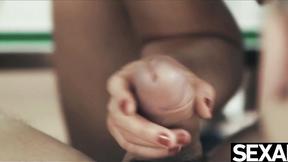 ”Sexy dancer gives her lover a wild blowjob & cowgirl fuck”