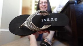 Jerk To My Wedge Flip Flops