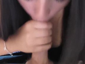 Ex sucking me off with small cumshot