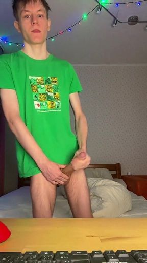 Naughty Evening Edging Ends with Bed Soaking Cum