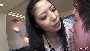 Boy talk Mature woman next Door to lost Virgin with Sex in uncensored JAV Fuck