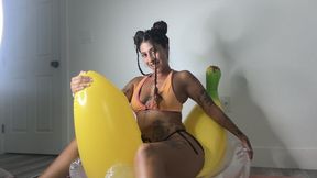 Riding my Inflatable banana